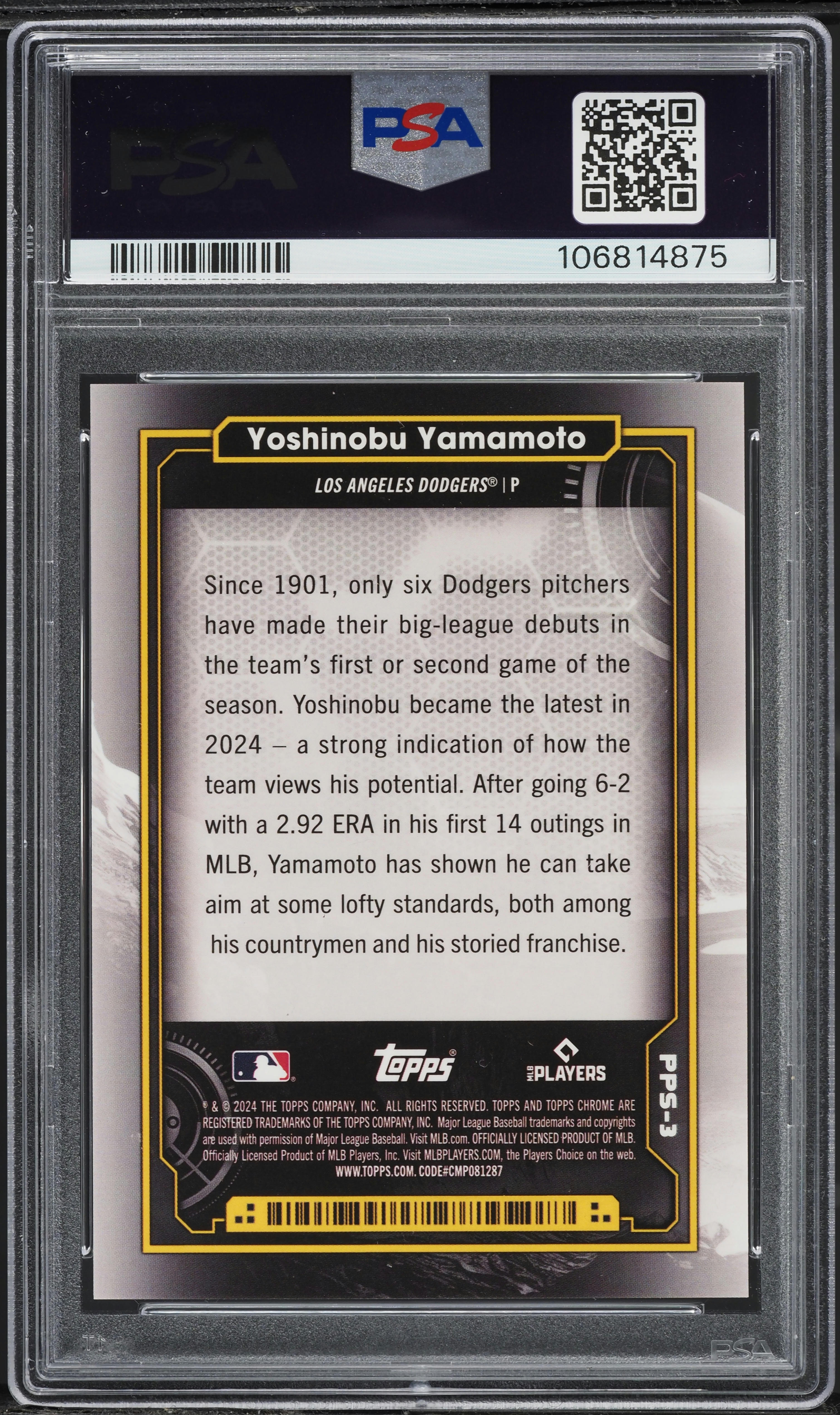 2024 Topps Chrome Cosmic Planetary Pursuit Sun Yoshinobu Yamamoto