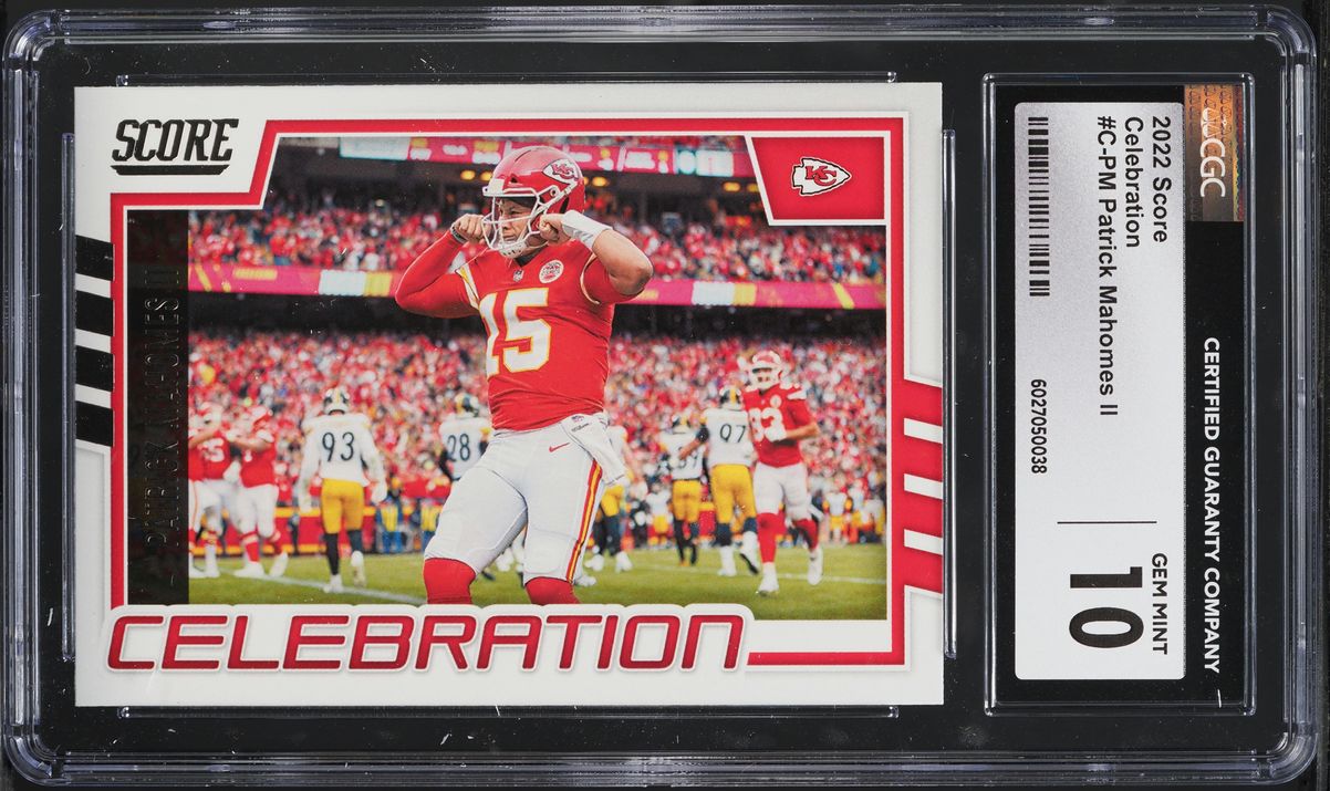 2022 Score Celebration Patrick Mahomes II #C-PM CGC 10 GEM MINT