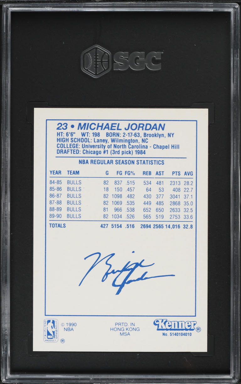 1990 Kenner Starting Lineup Brown Michael Jordan SGC 8 NM-MT