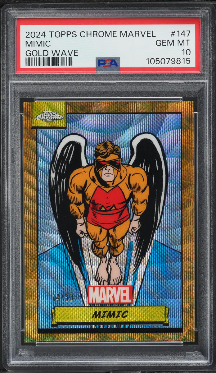2024 Topps Chrome Marvel Gold Wave Mimic /50 #147 PSA 10 GEM MINT