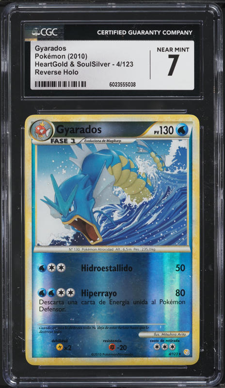 2010 Pokemon Heartgold & Soulsilver Reverse Holo Gyarados #4 CGC 7 NRMT
