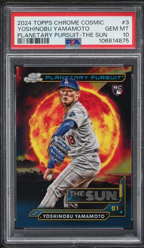 2024 Topps Chrome Cosmic Planetary Pursuit Sun Yoshinobu Yamamoto