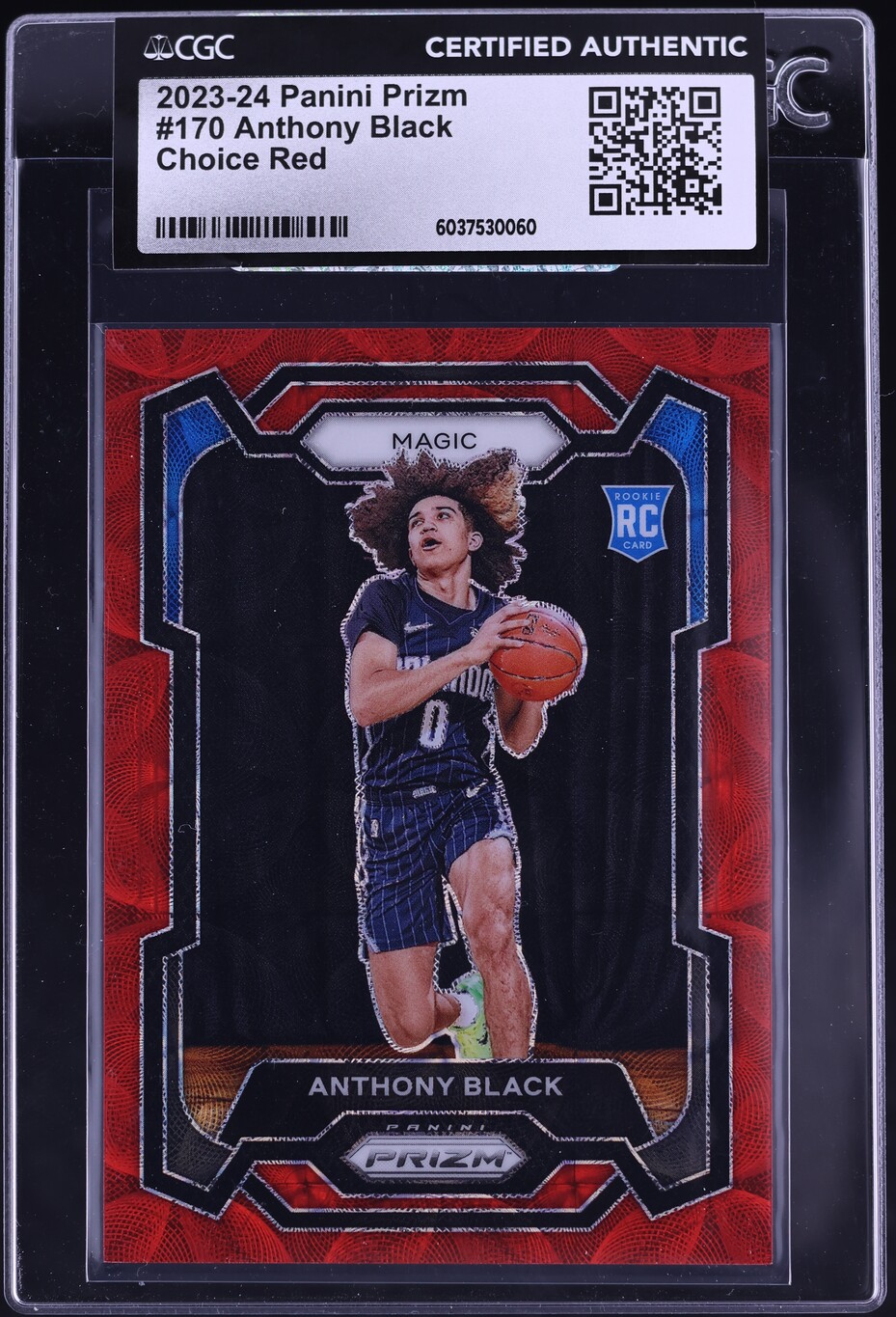 2023 Panini Prizm Choice Red Anthony Black ROOKIE /88 #170 CGC AUTH