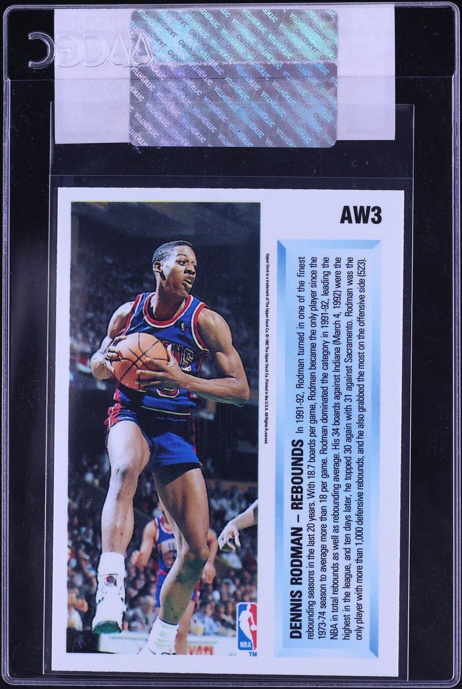 1992 Upper Deck Award Winner Holograms Dennis Rodman #AW3 CGC AUTH