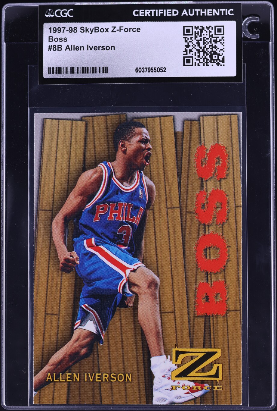 1997 Skybox Z-Force Boss Allen Iverson #8B CGC AUTH on Fanatics