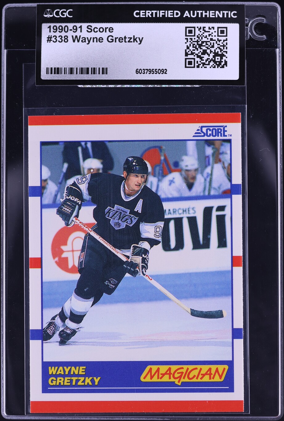 1990 Score Hockey Wayne Gretzky #338 CGC AUTH