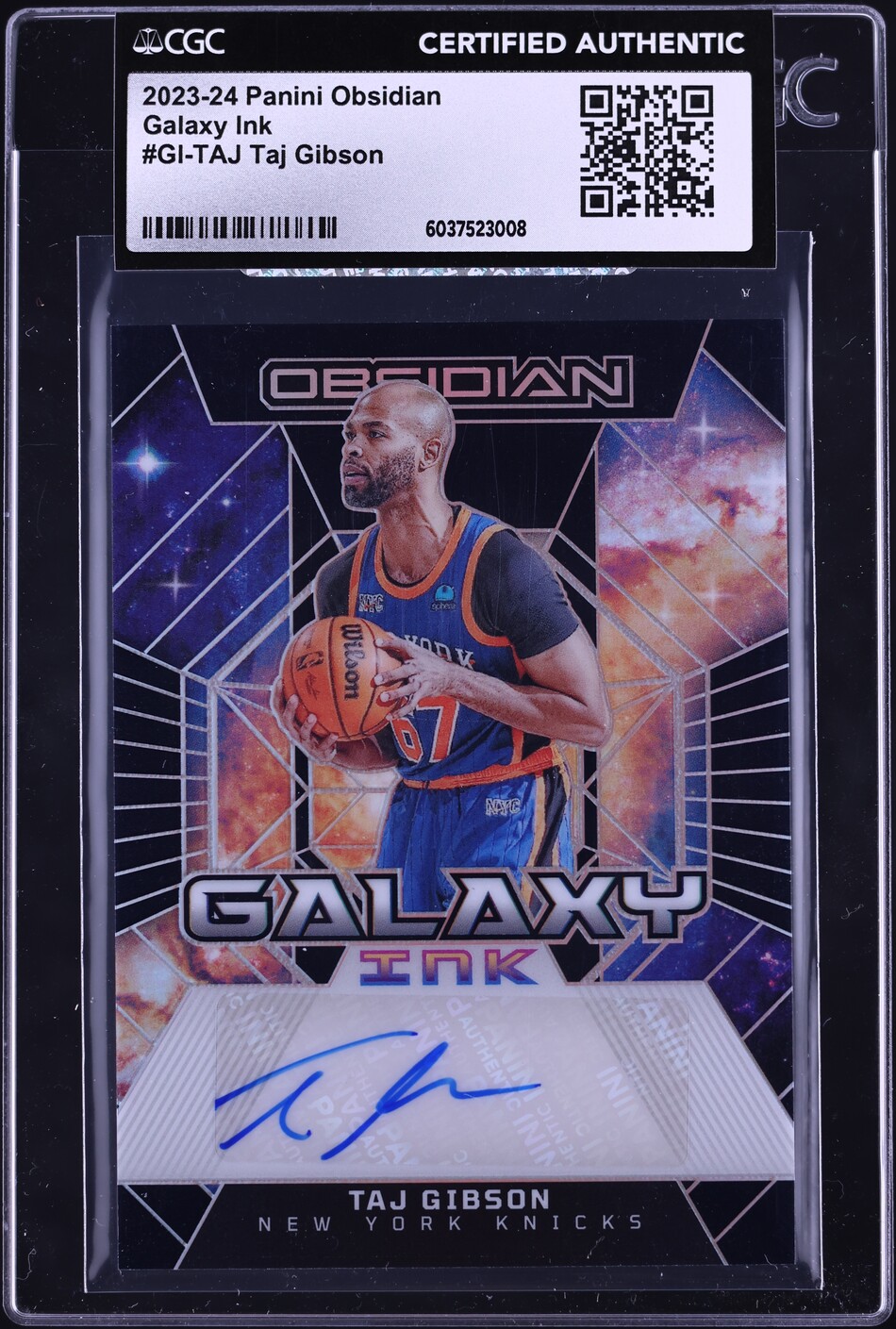2023 Panini Obsidian Galaxy Ink Taj Gibson AUTO /149 #GI-TAJ CGC AUTH