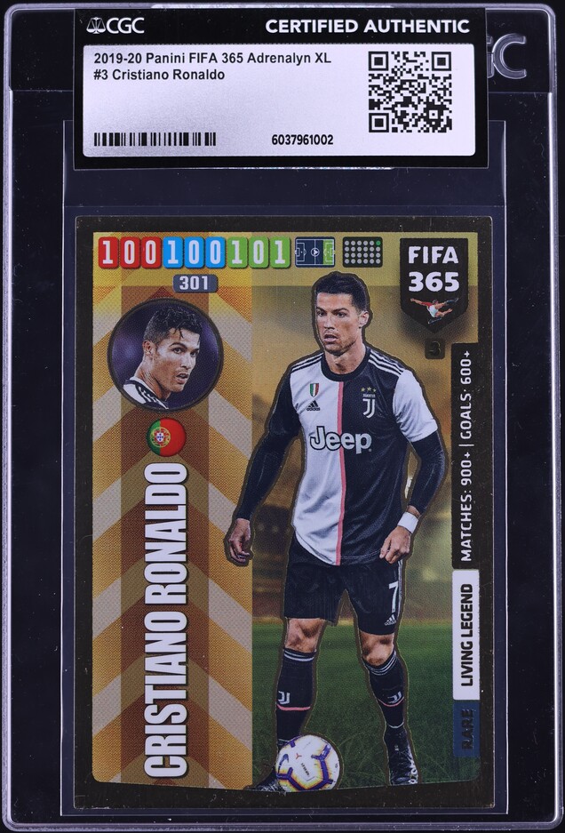 2019 Panini Fifa 365 Adrenalyn Xl Cristiano Ronaldo #3 CGC AUTH on