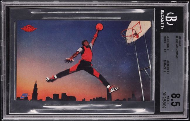 1985 Nike Basketball Michael Jordan ROOKIE #2 BGS 8.5 NM-MT+