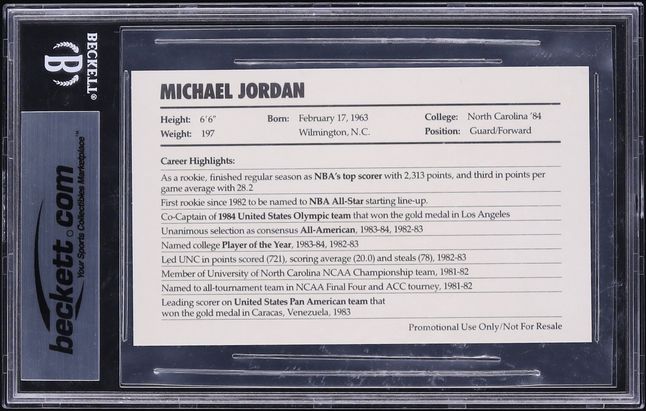1985 Nike Basketball Michael Jordan ROOKIE #2 BGS 8.5 NM-MT+