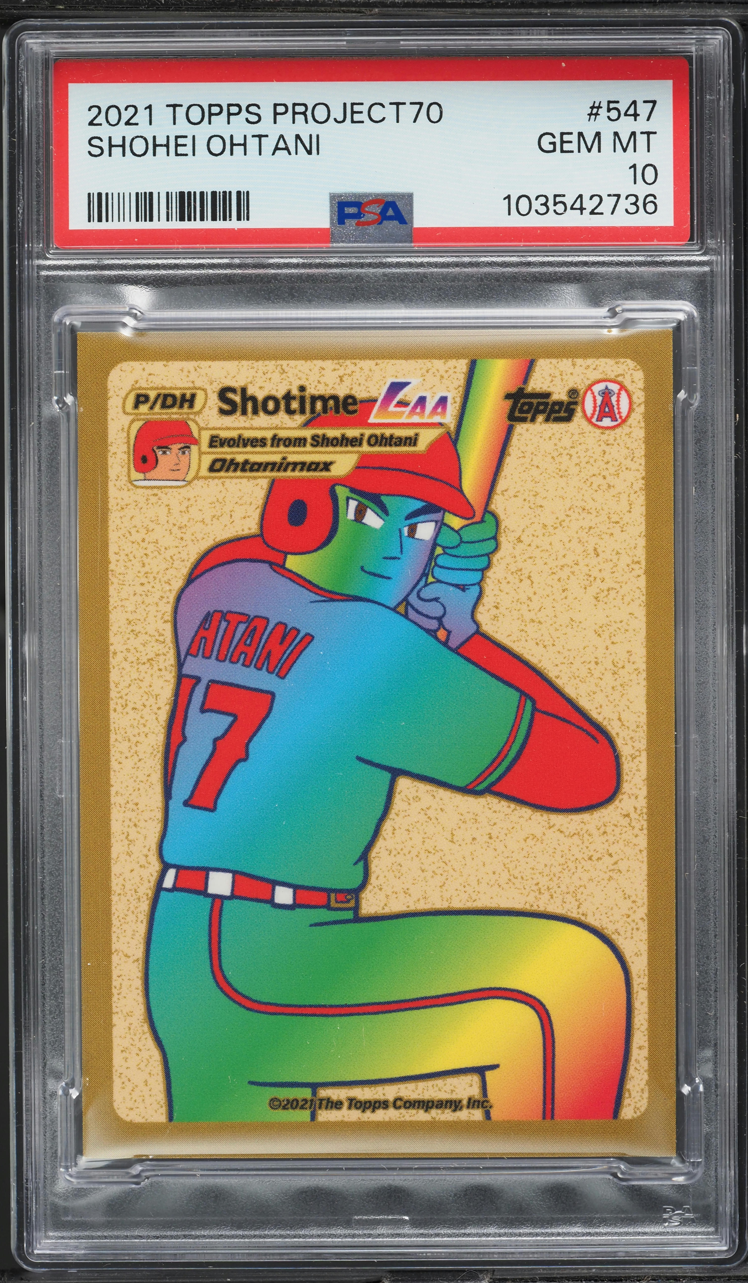 2021 Topps Project 70 By Keith Shore Shohei Ohtani #547 PSA 10 GEM