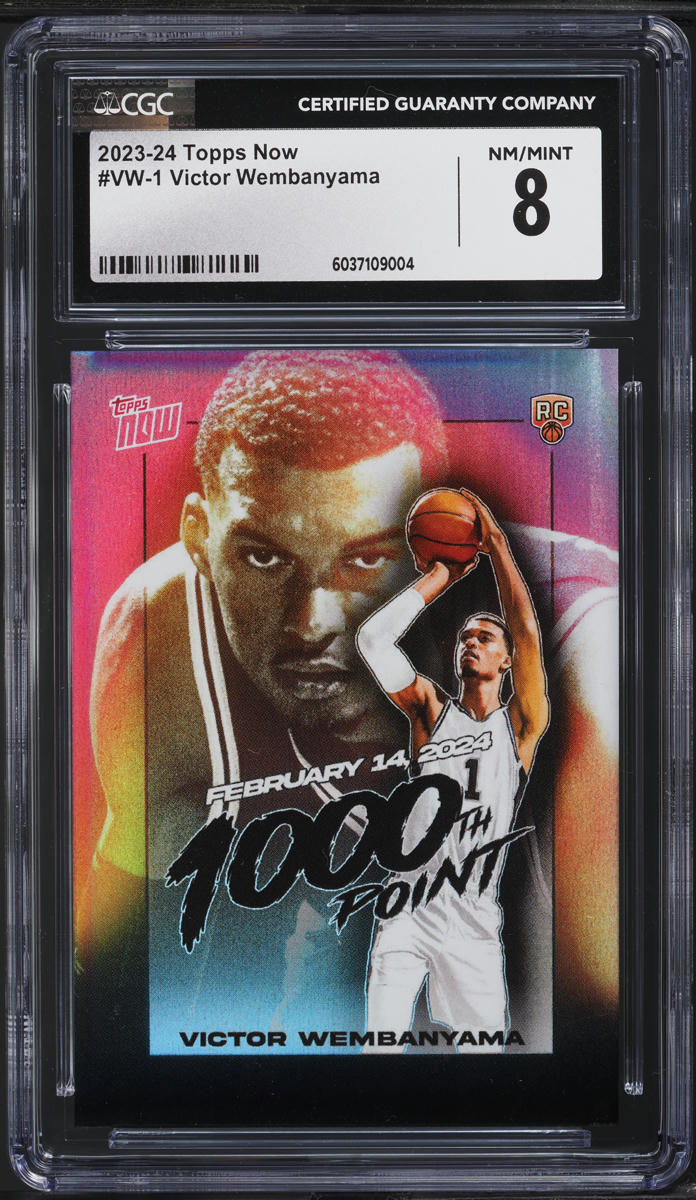 2023 Topps Now Victor Wembanyama ROOKIE #VW-1 CGC 8 NM-MT