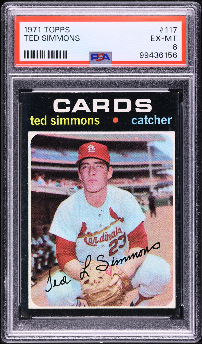 1971 Topps Ted Simmons ROOKIE #117 PSA 6 EXMT
