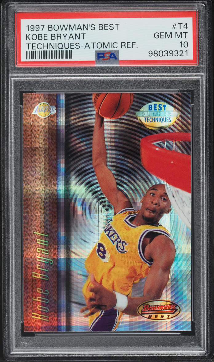 1997 Bowman's Best Techniques Atomic Refractor Kobe Bryant #T4 PSA