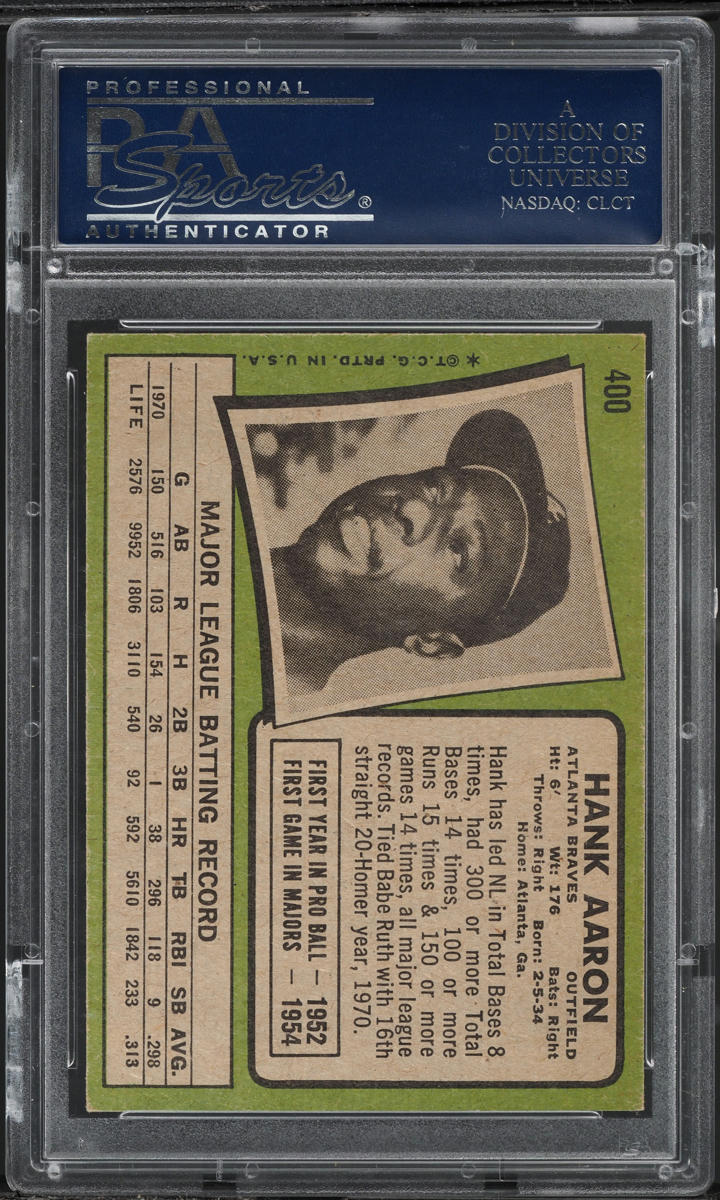 1971 Topps Hank Aaron #400 PSA 4.5 VGEX+
