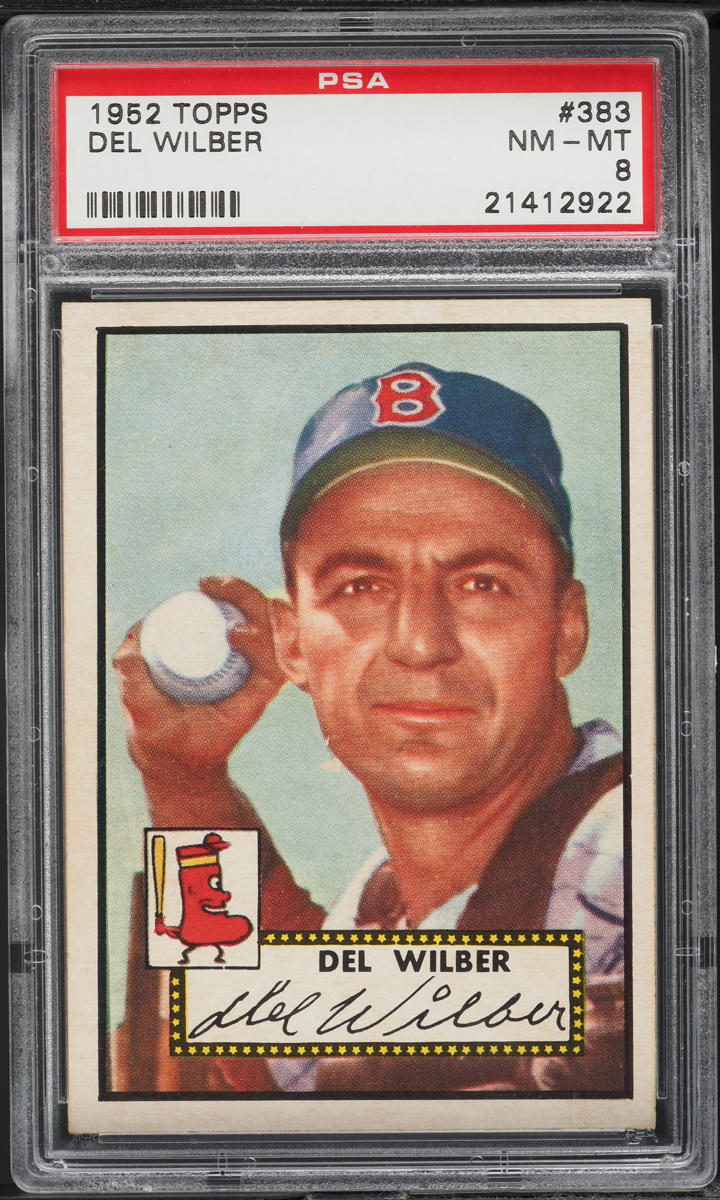 1952 Topps Del Wilber #383 PSA 8 NM-MT