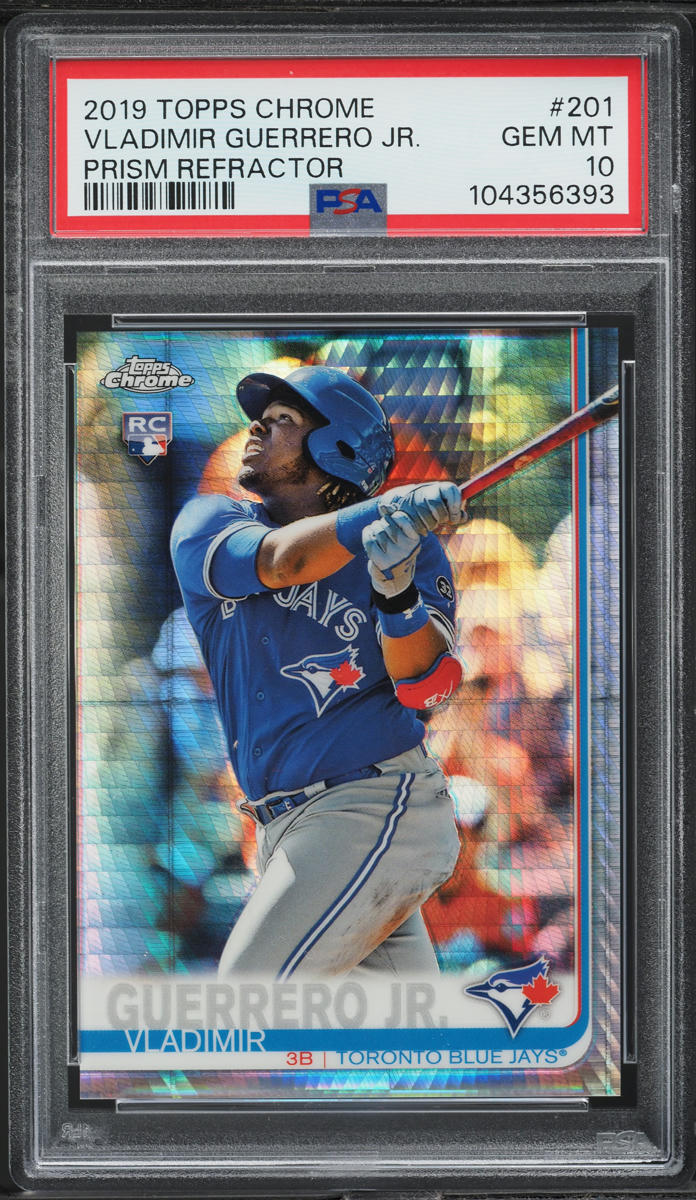 2019 Topps Chrome Prism Refractor Vladimir Guerrero Jr. ROOKIE #201 PSA 10 GEM