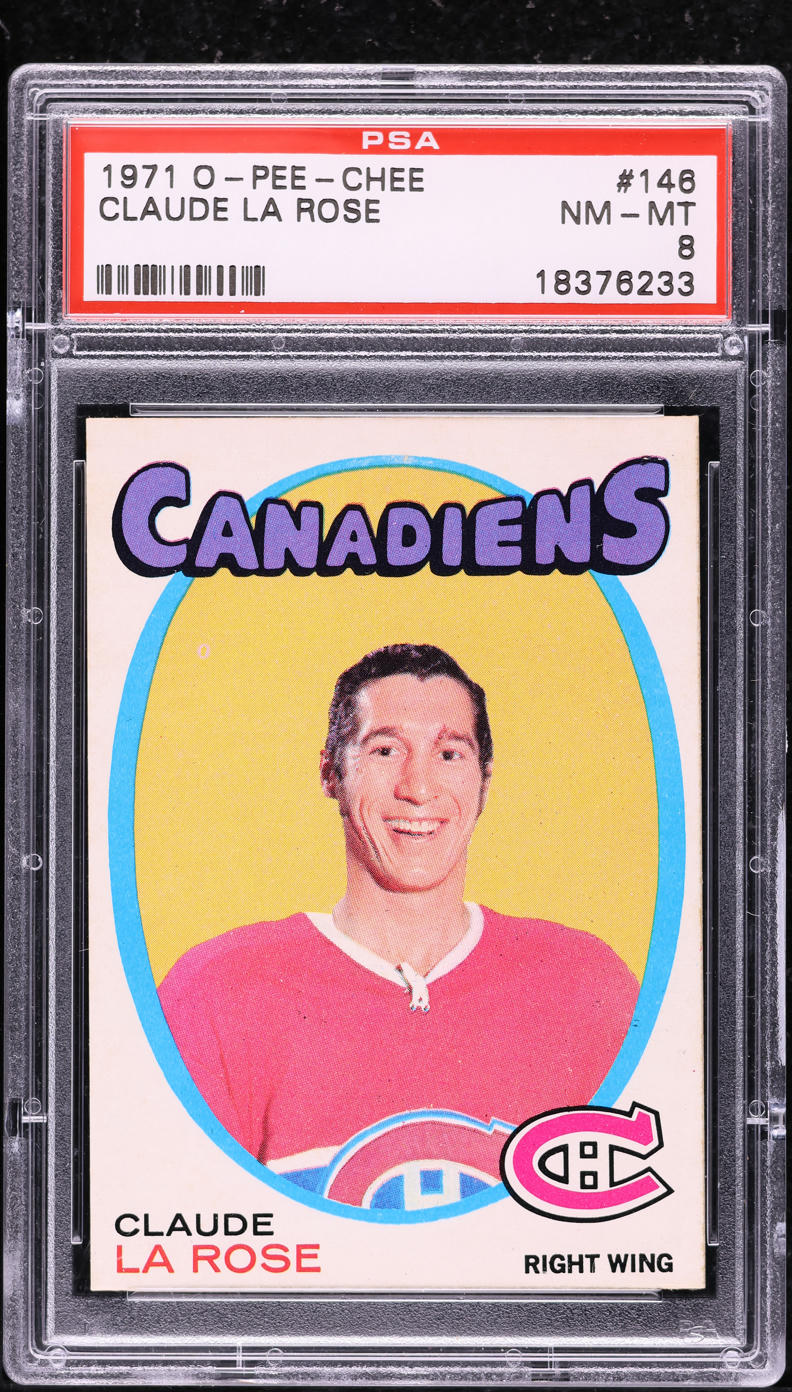 1971 O-Pee-Chee Hockey Claude La Rose #146 PSA 8 NM-MT