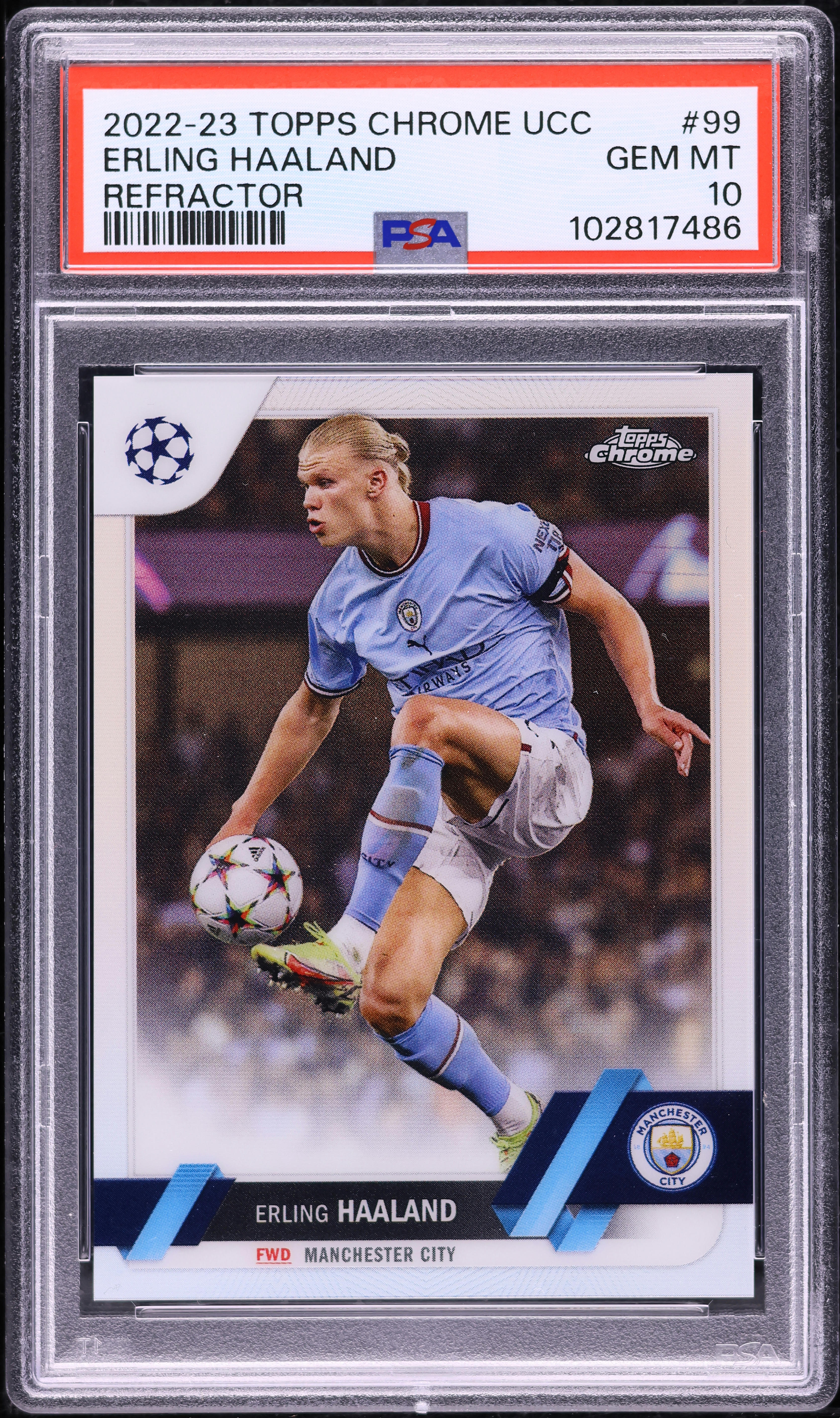 Topps UEFA CL Erling Haaland PSA10 鑑定済 Topps UEFA CL Erling