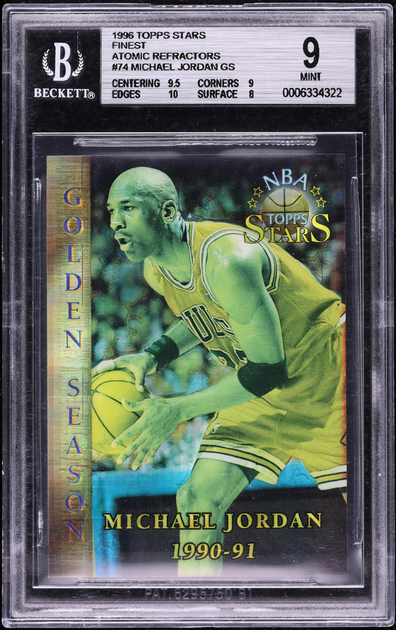 1996 Topps NBA Stars Atomic Refractor Michael Jordan #74 BGS 9 MINT