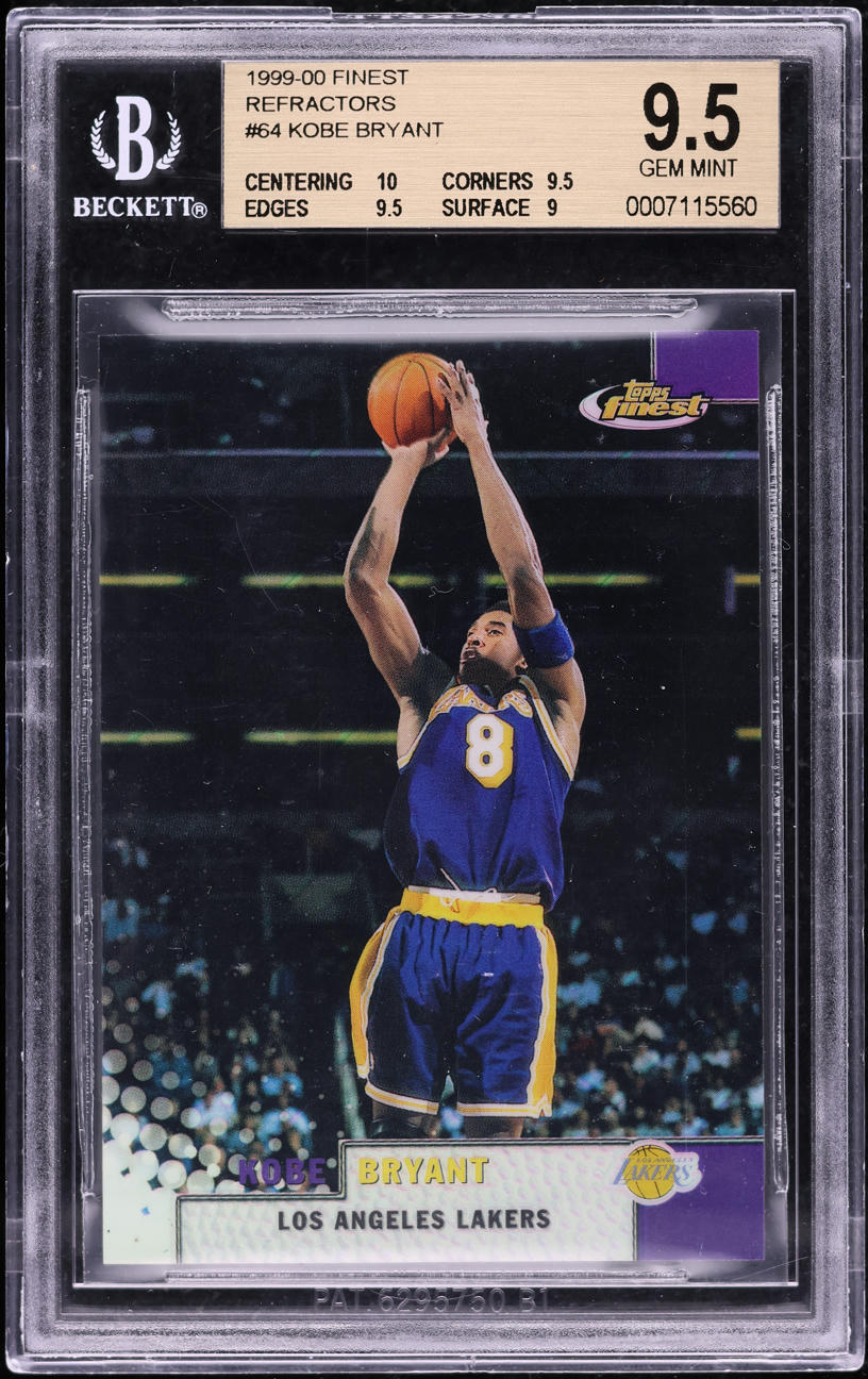 1999 Finest Basketball Refractor Kobe Bryant #64 BGS 9.5 GEM MINT