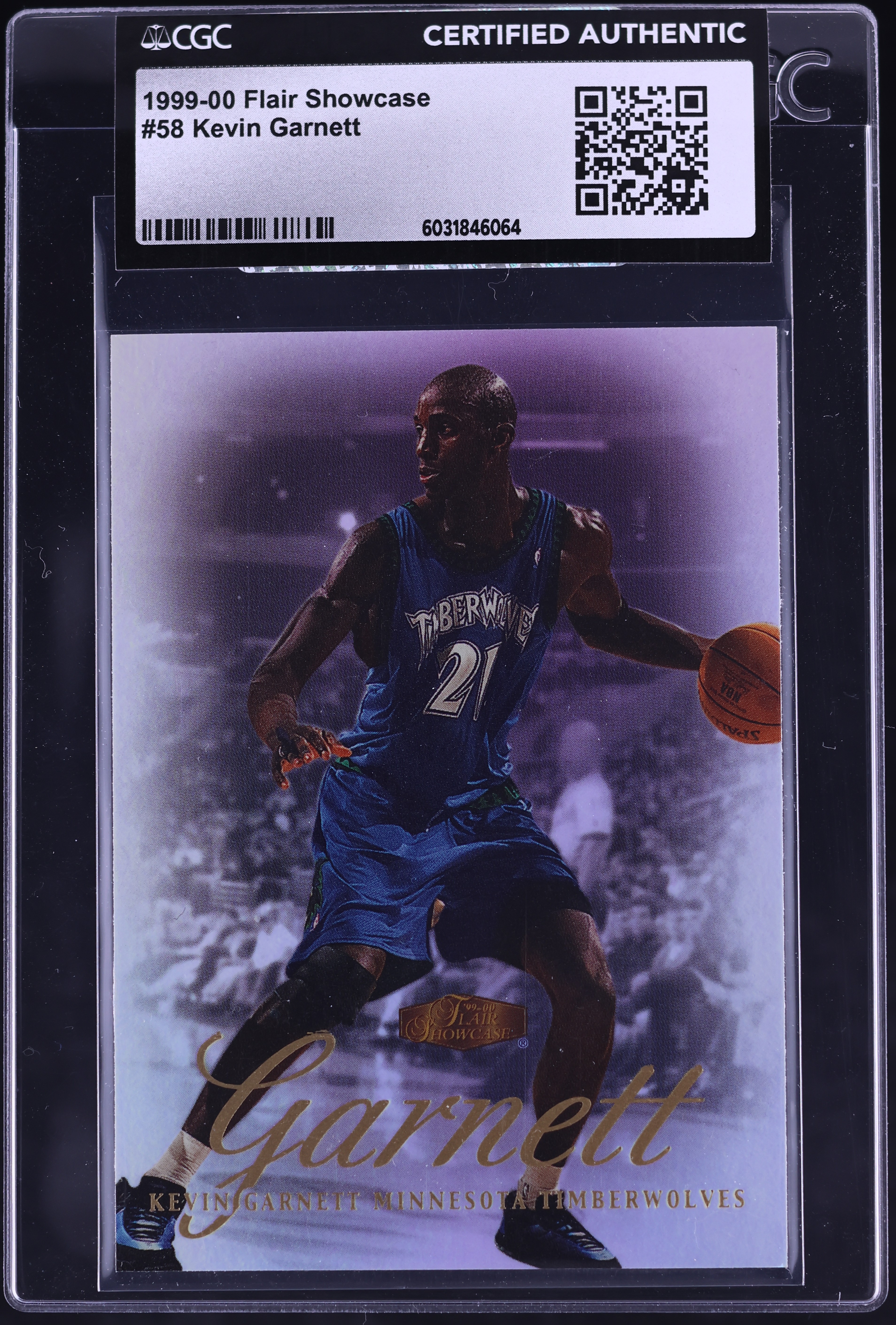 1999 Flair Showcase Kevin Garnett #58 CGC AUTH on Fanatics Collect