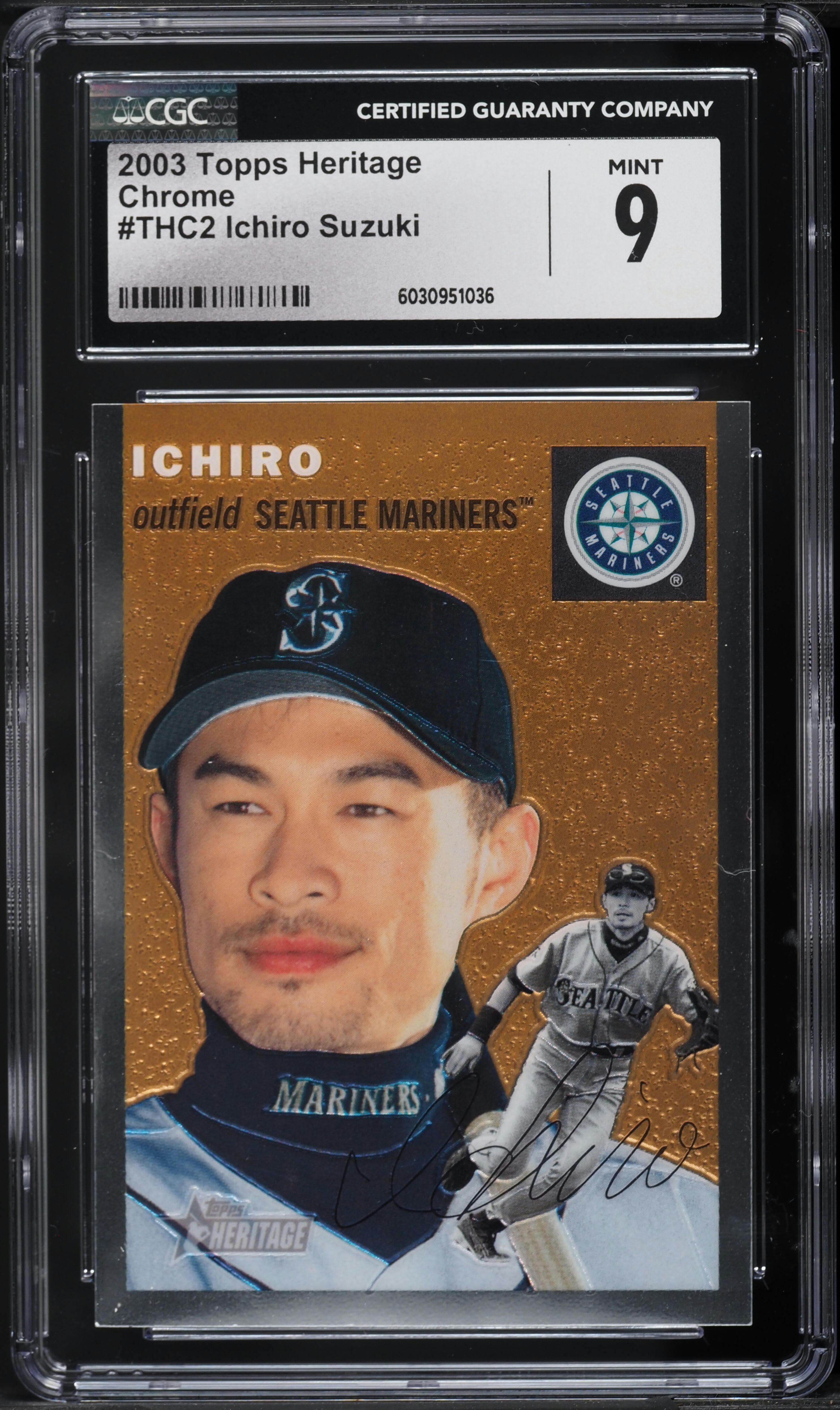2003 Topps Heritage Chrome Ichiro Suzuki /1954 #THC2 CGC 9 MINT on
