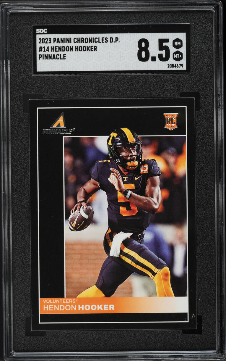 2023 Panini Chronicles Draft Picks Pinnacle Hendon Hooker ROOKIE #14 SGC 8.5