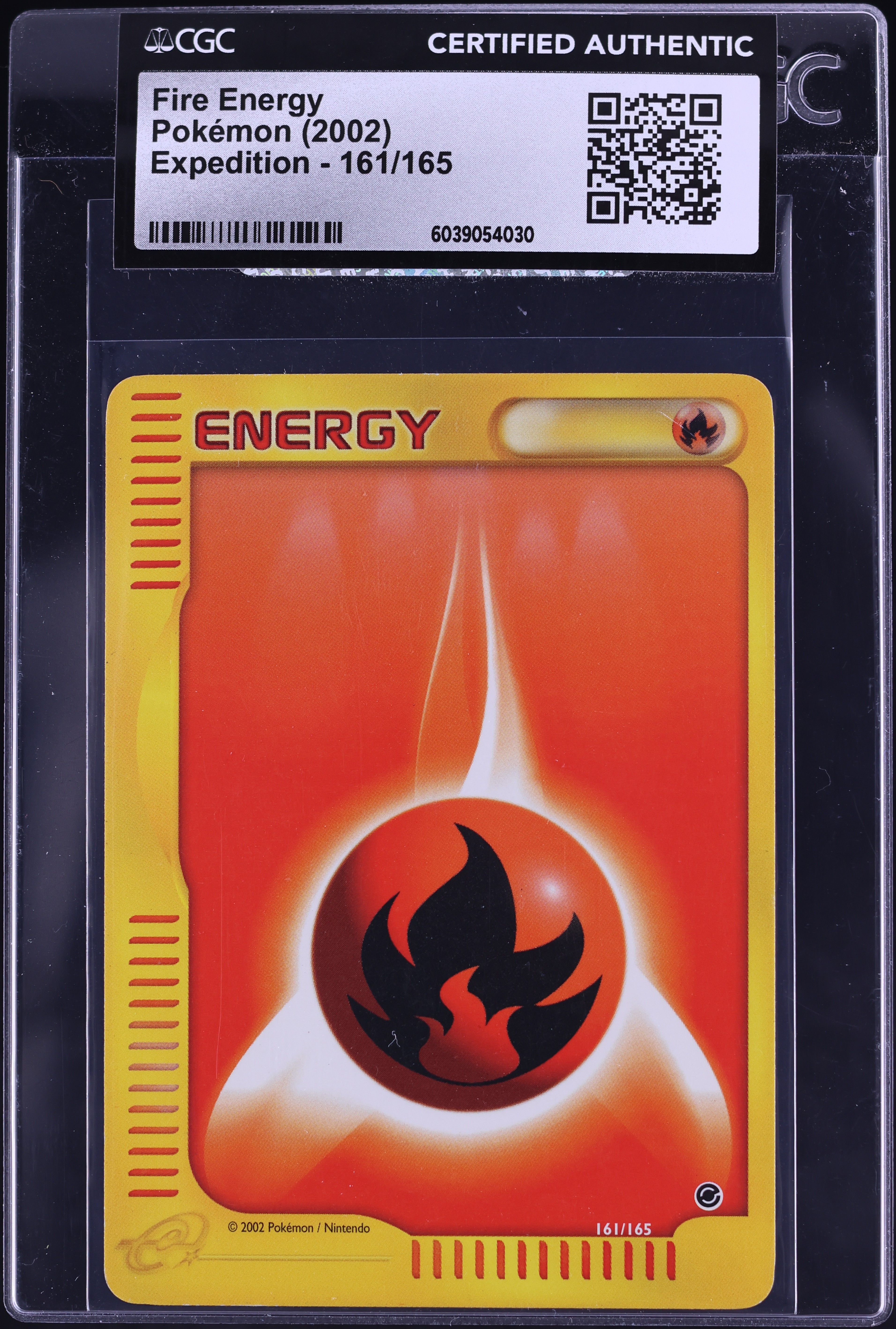 ポケモンカードe ファイヤー 2002年 2002 Pokemon Expedition Fire Energy #161 CGC AUTH on Fanatics Collect