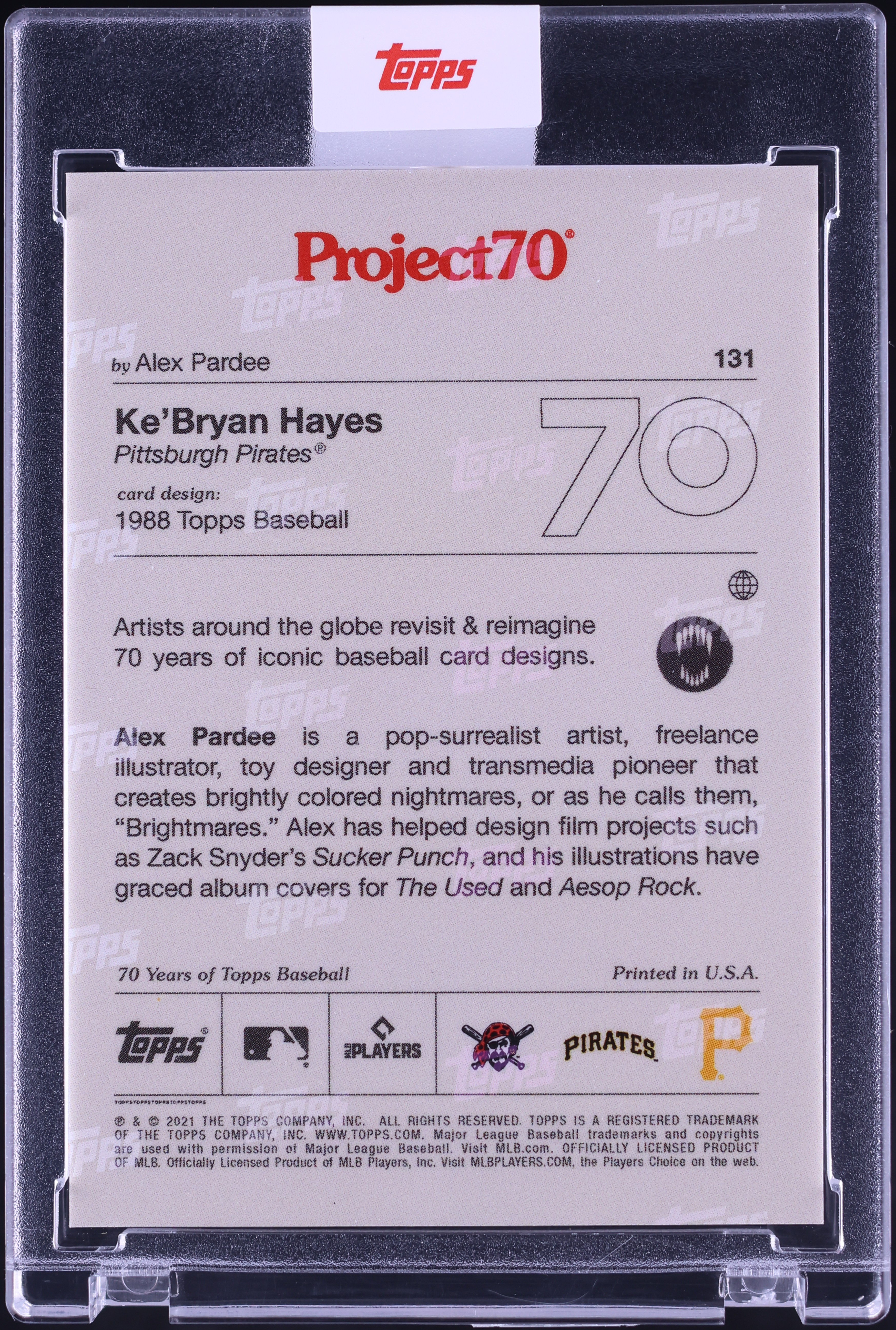 2021 Topps Project70 By Alex Pardee Ke'Bryan Hayes ROOKIE #131 on