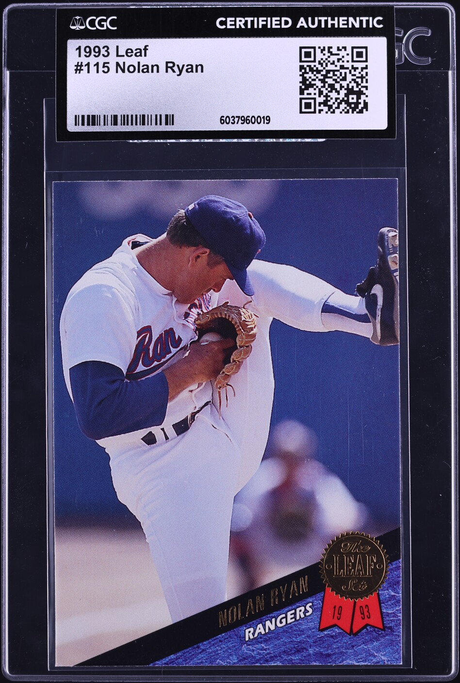 1993 Leaf Nolan Ryan #115 CGC AUTH