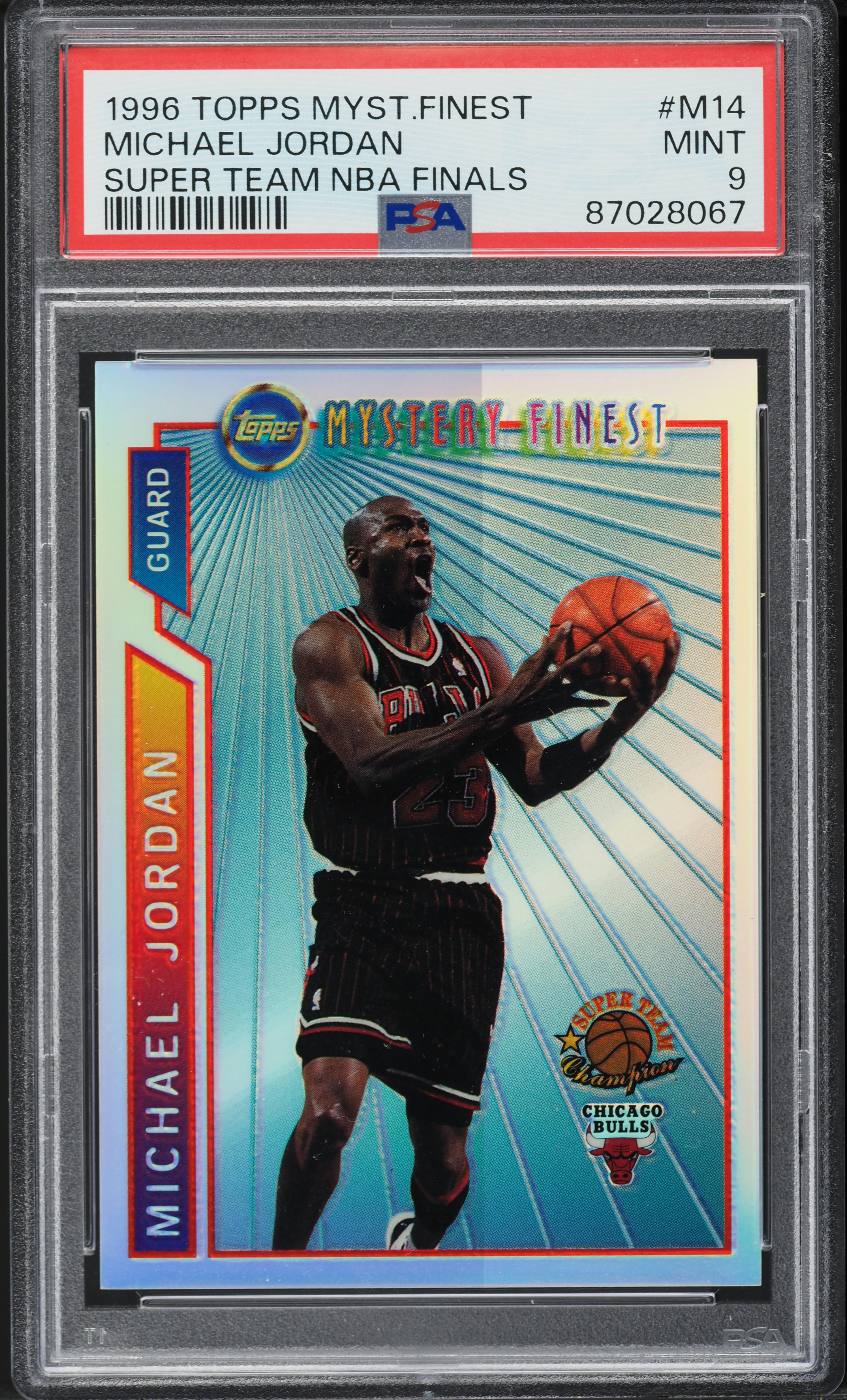 その他 1996 L MICHAEL JORDAN PSA 9 MINT 1996 Topps Mystery Finest Refractor Michael Jordan #M14 PSA 9 MINT