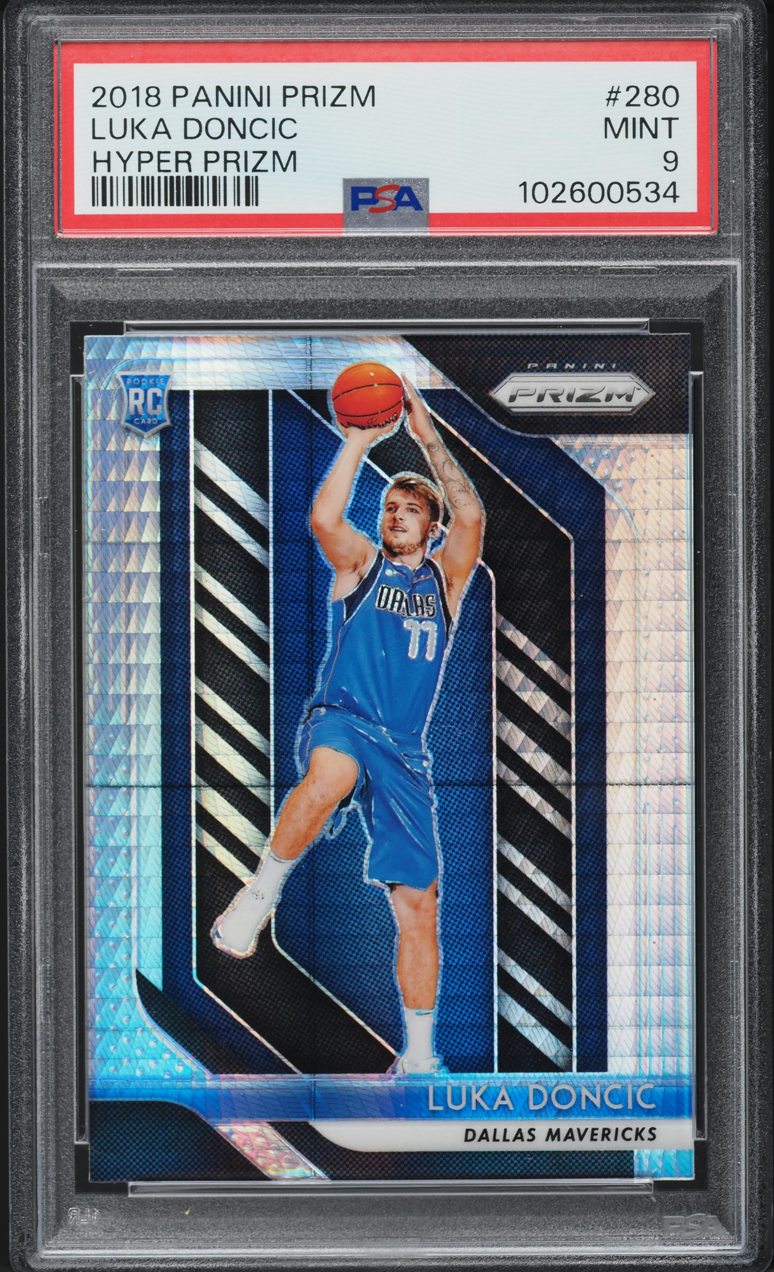 2018 Panini Prizm Hyper Luka Doncic ROOKIE #280 PSA 9 MINT on