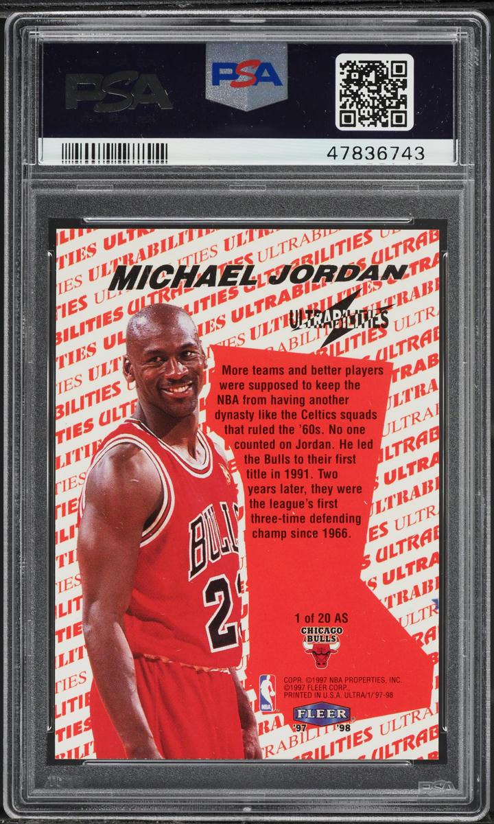 1997 Ultra Ultrabilities All-Star Michael Jordan #1 PSA 10 GEM 