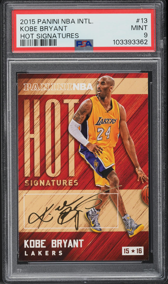 2015 Panini NBA International Hot Signatures Kobe Bryant #13 PSA 9