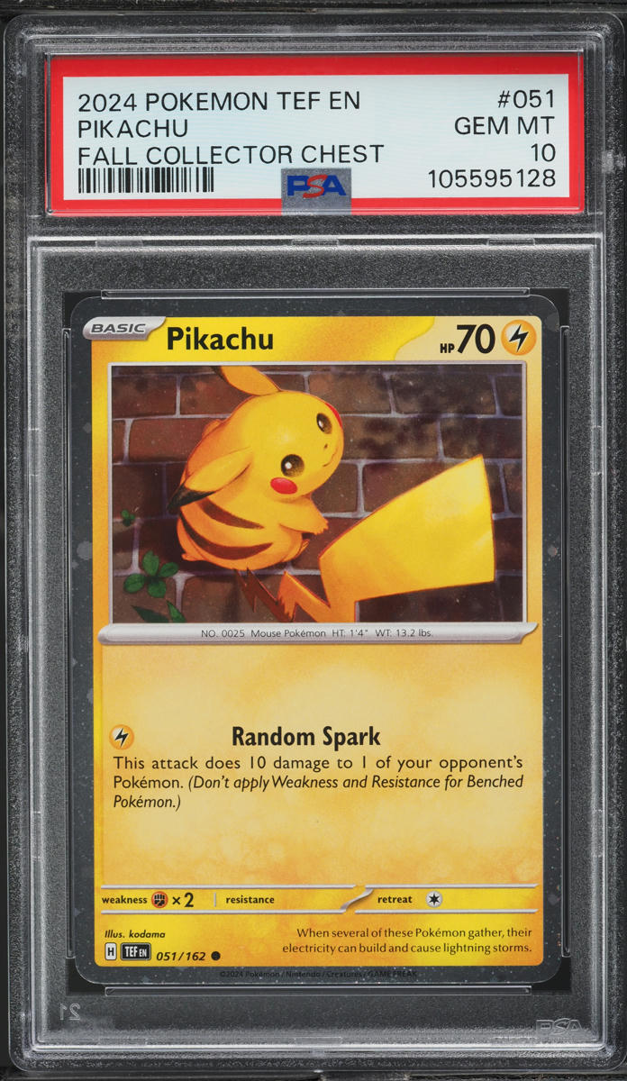 2024 Pokemon SV Temporal Forces Fall Collector Chest Pikachu #51 PSA 10 GEM MINT