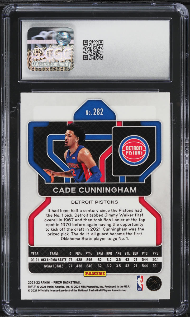 2021 Panini Prizm Cade Cunningham ROOKIE #282 CGC 9 MINT