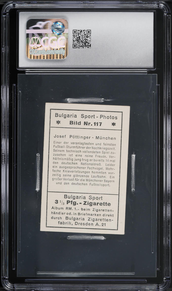 1932 Bulgaria Sport Photos Josef Pottinger #117 CGC 3 VG