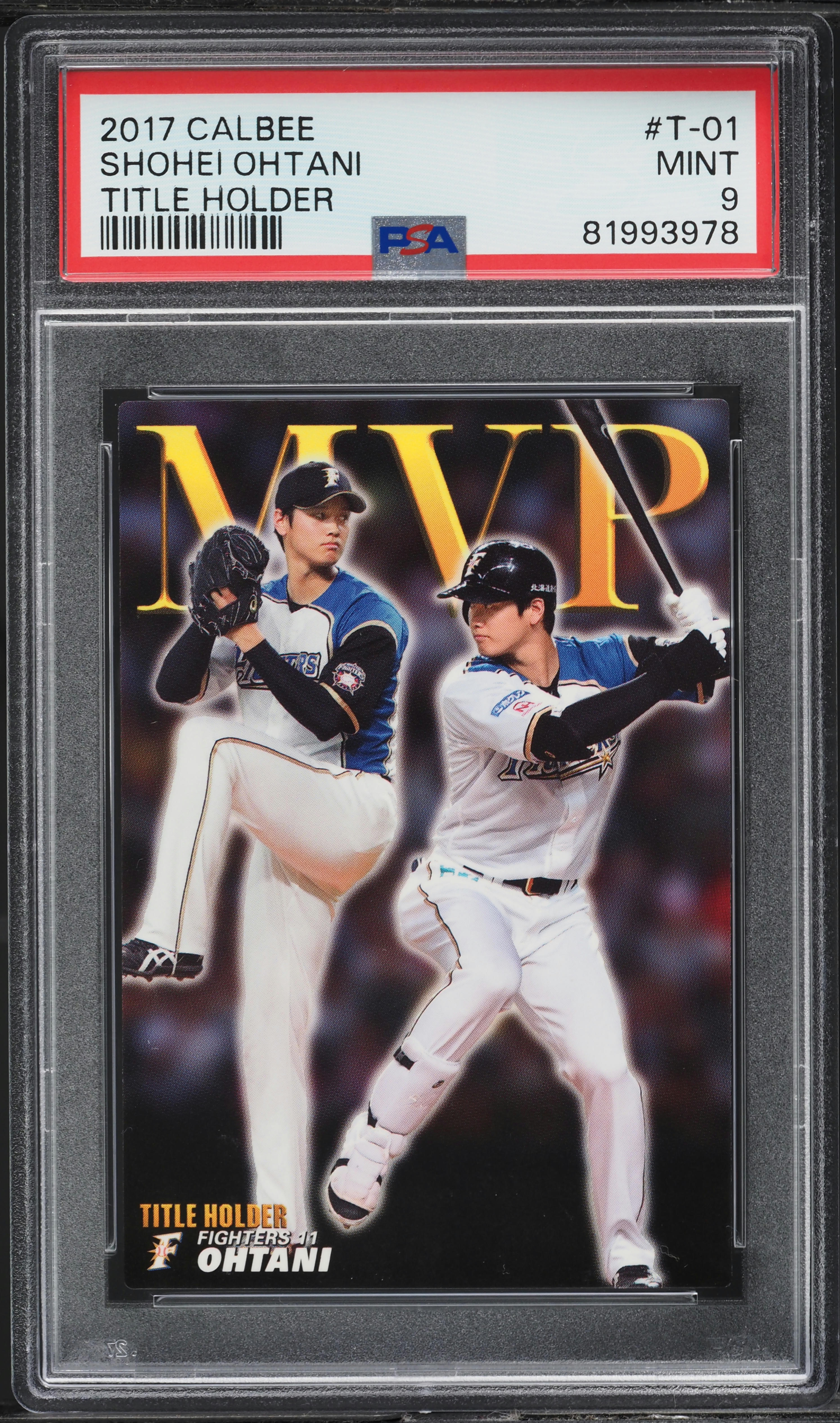 2017 Calbee Title Holder Shohei Ohtani #T-01 PSA 9 MINT on