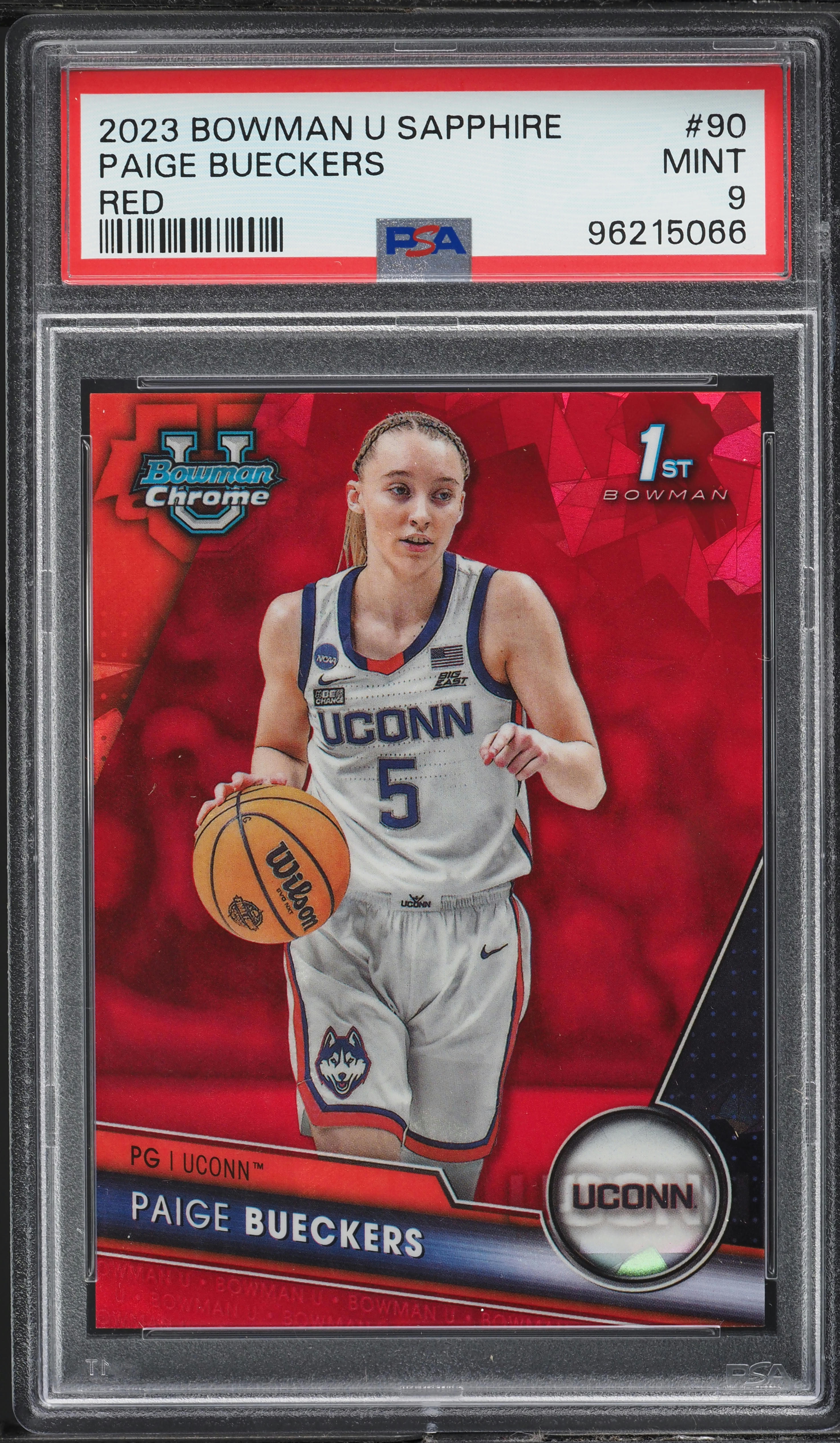 2023 Bowman University Chrome Sapphire Red Paige Bueckers RC /5 