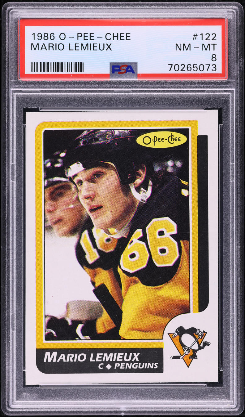 1986 O-Pee-Chee Hockey Mario Lemieux #122 PSA 8 NM-MT
