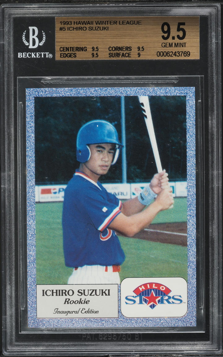 1993 Hawaii Winter League Ichiro Suzuki ROOKIE #5 BGS 9.5 GEM MINT