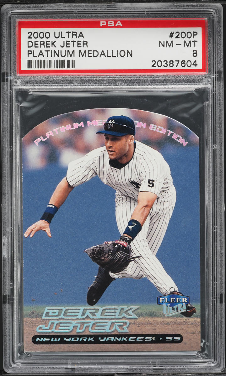 2000 Ultra Platinum Medallion Derek Jeter /50 #200P PSA 8 NM-MT