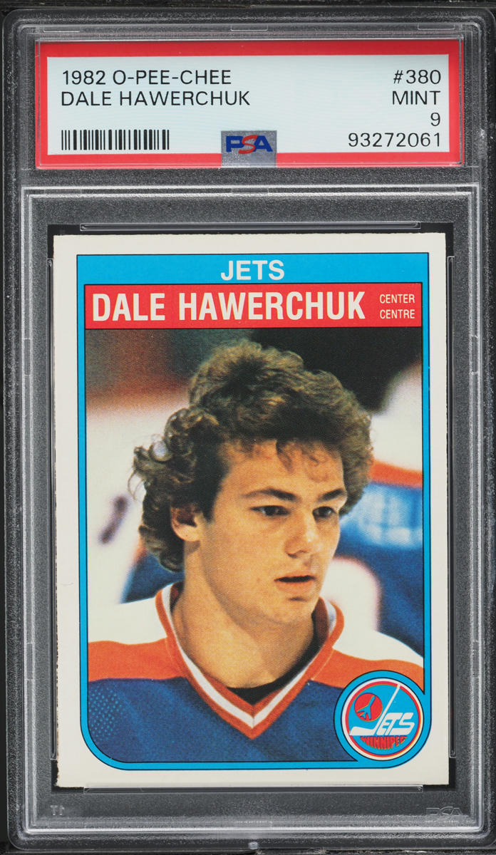 1982 O-Pee-Chee Hockey Dale Hawerchuk ROOKIE #380 PSA 9 MINT