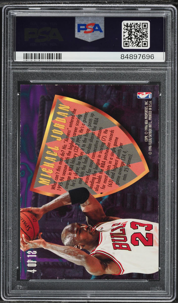 1995 Ultra Scoring Kings Hot Packs Michael Jordan #4 PSA 8 NM-MT