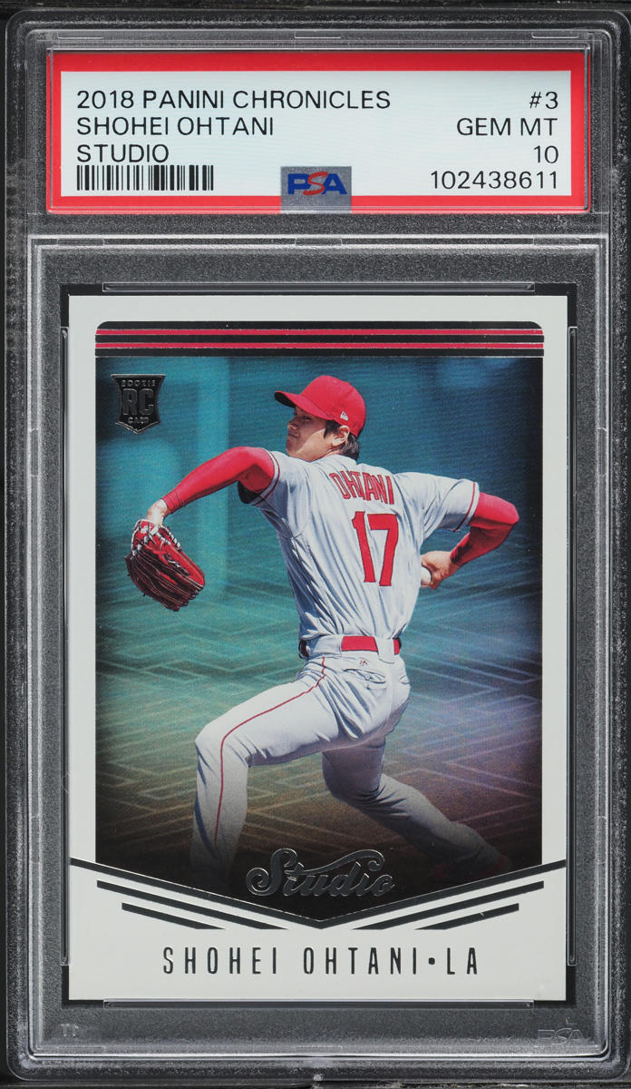 2018 Panini Chronicles Studio Shohei Ohtani ROOKIE #3 PSA 10 GEM MINT