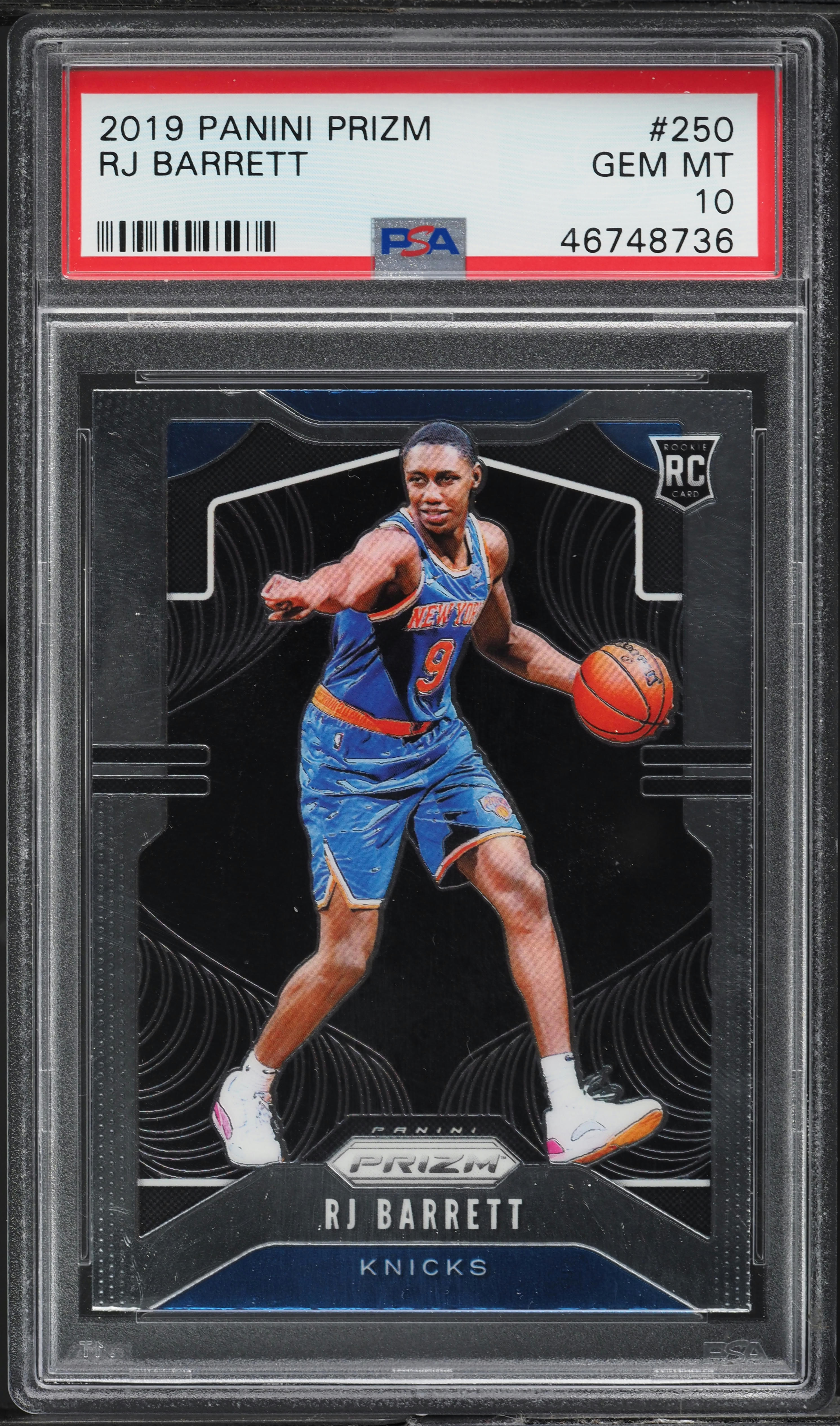 2019 Panini Prizm RJ Barrett ROOKIE #250 PSA 10 GEM MINT on