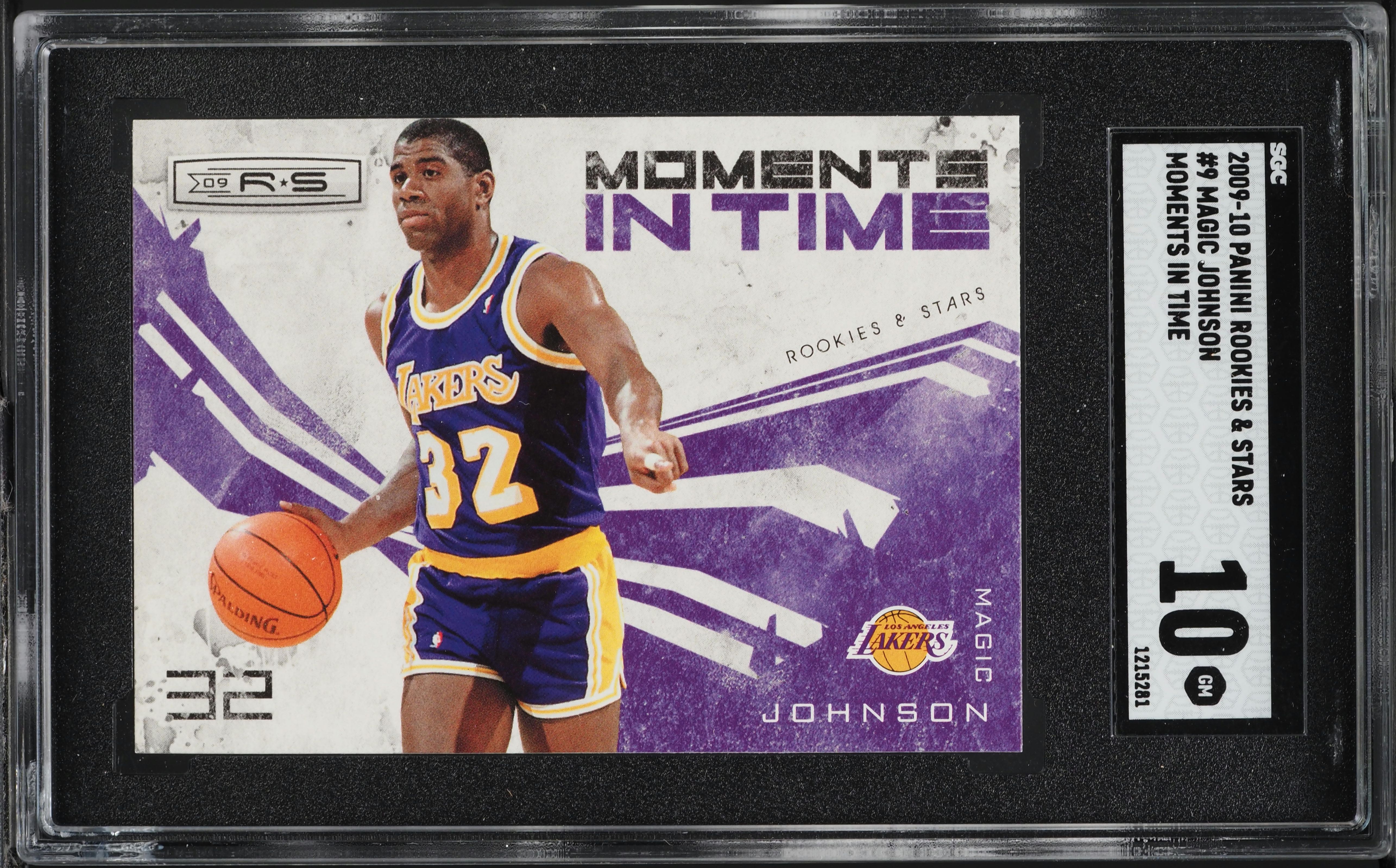 2009 Panini Rookies & Stars Moments In Time Magic Johnson #9 SGC 