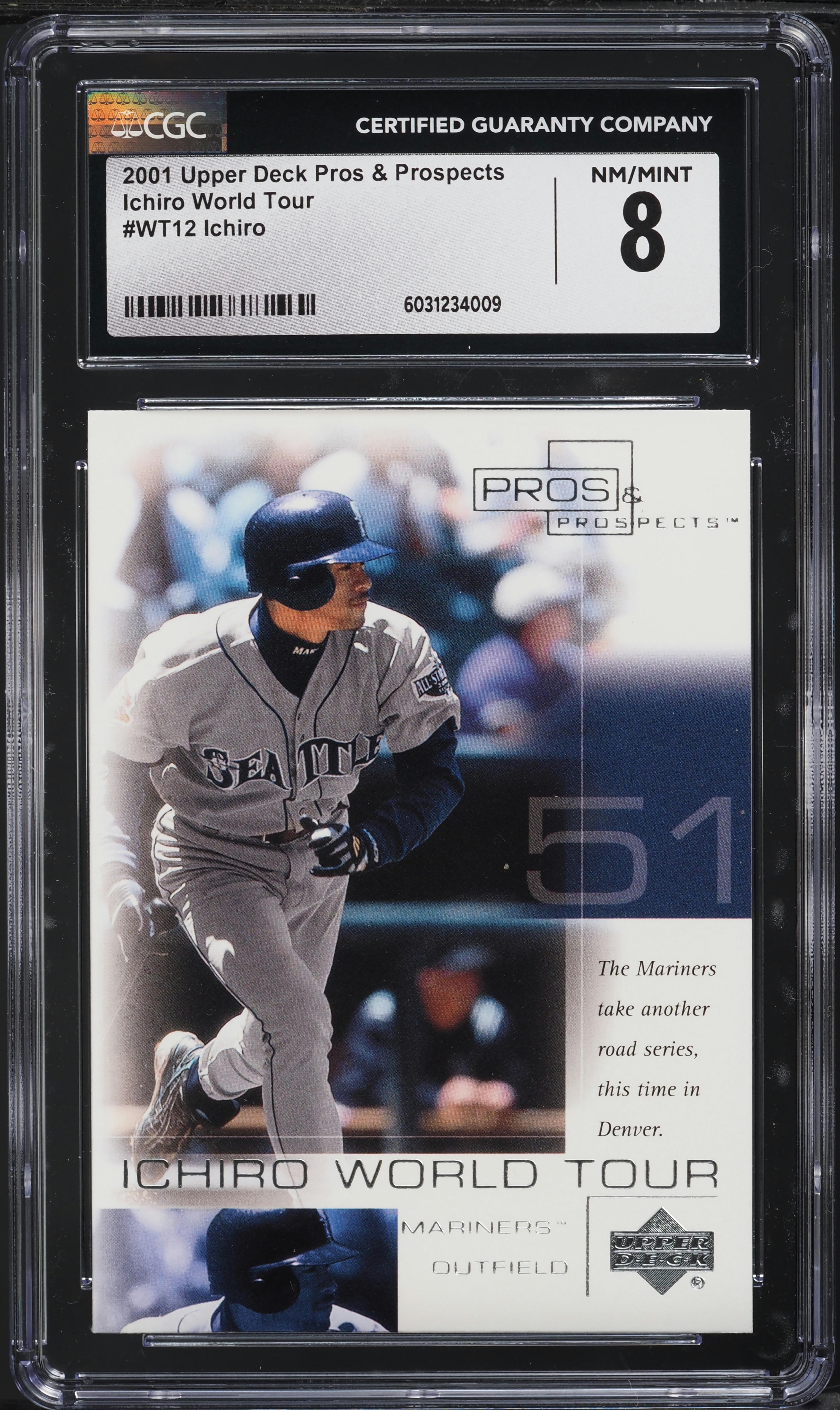 2001 Upper Deck Pros & Prospects World Tour Ichiro ROOKIE #WT12