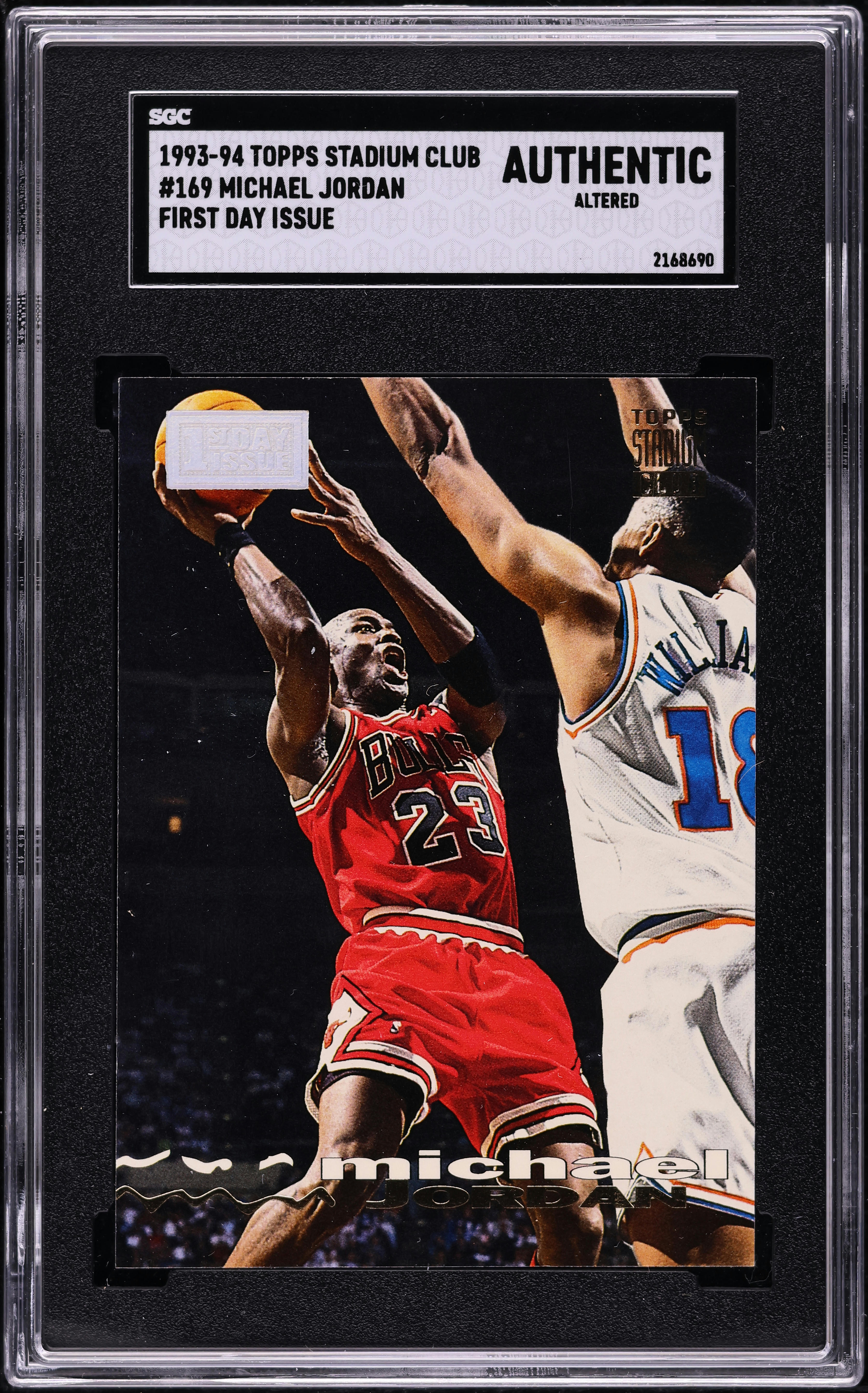 1993 Stadium Club First Day Issue Michael Jordan #169 SGC AUTH on